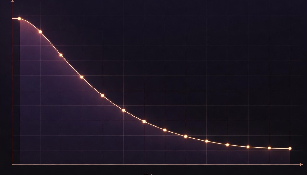 Ebbinghaus forgetting curve visualization